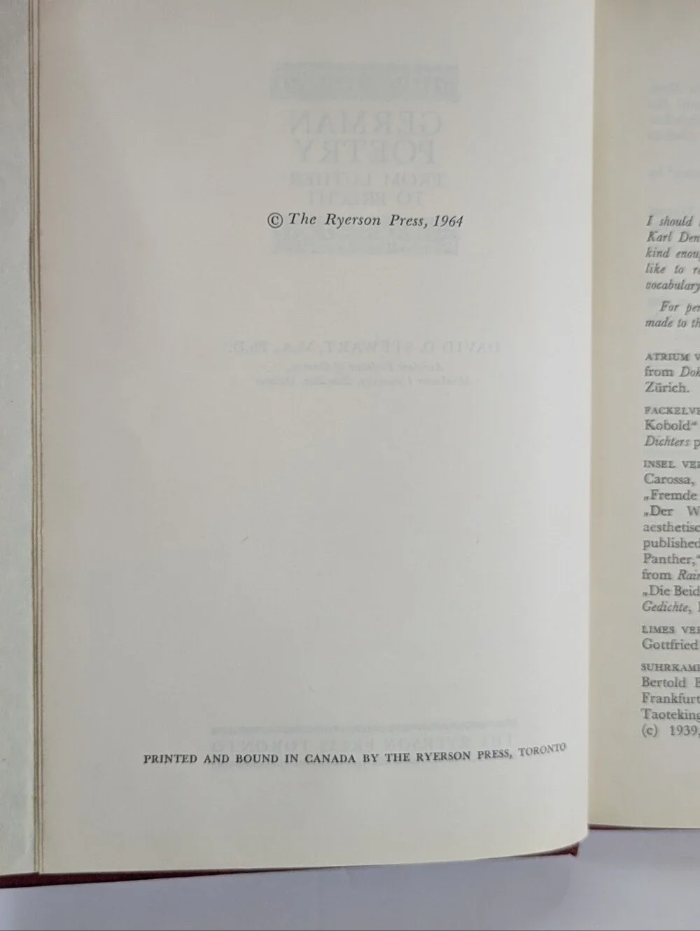 German Poetry From Luther To Brecht  Vintage Textbook 1964 - Picture 5 of 16
